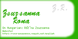 zsuzsanna rona business card